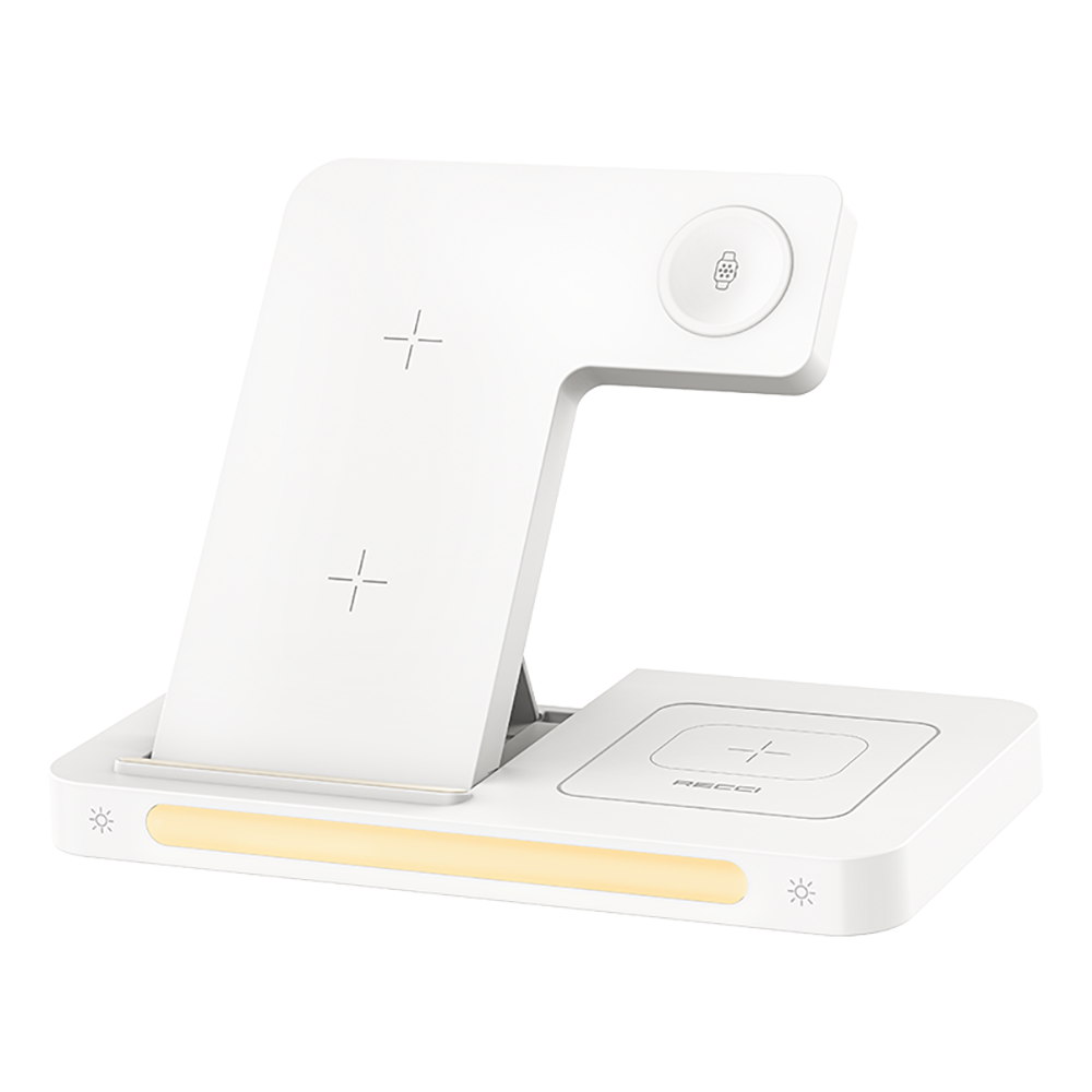 Recci RCW-31 4in1 Magsafe 15W Hızlı Şarj Özellikli LED Işıklı Magnetik Kablosuz Şarj Standı - 1 Recci RCW-31 4in1 Magsafe 15W Hızlı Şarj Özellikli LED Işıklı Magnetik Kablosuz Şarj Standı - 1